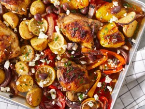 Mediterranean Chicken Sheet Pan Dinner