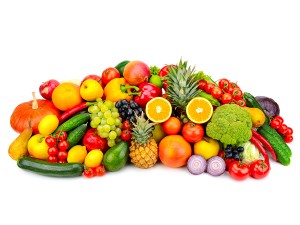 Fruits and vegetables variety of color