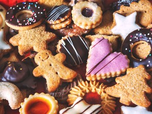 A variety of holiday cookies