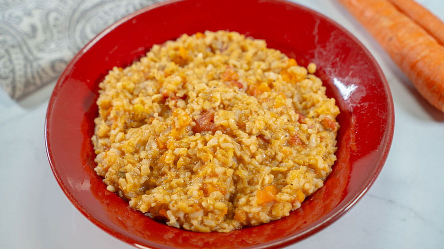 American Heart Association Red Lentils with Vegetables and Brown Rice