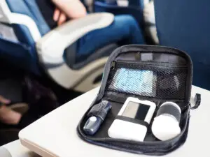 Nutrition is Key to Successful Travel Plans 7 Glucose monitoring supplies on airplane
