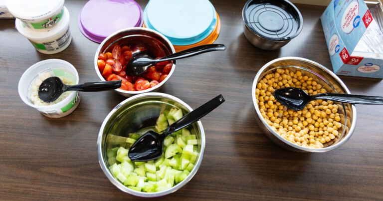 Mediterranean Chickpea Salad spread