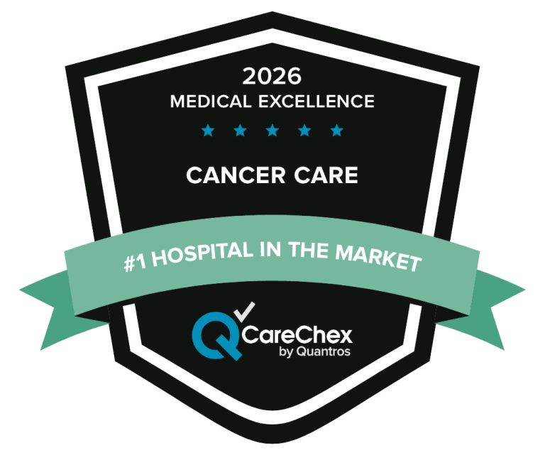 CareChex 2025 #1 Hospital in Market for Cancer Care