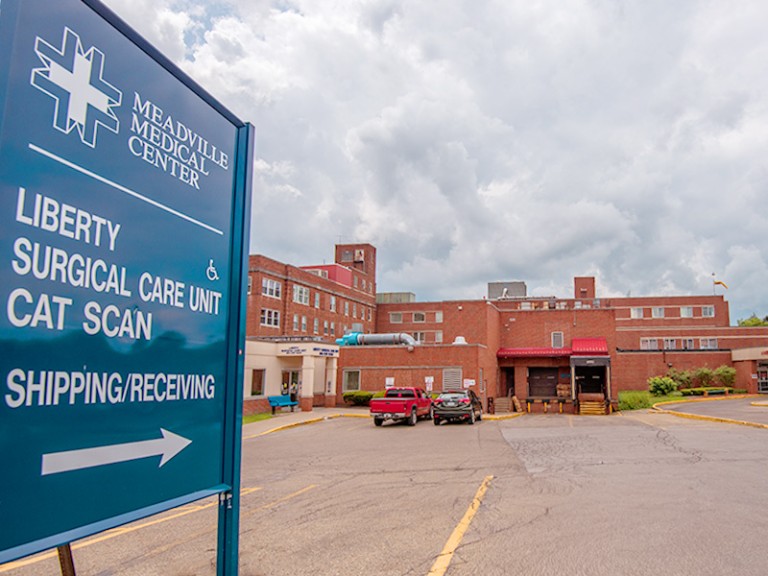 Liberty Surgical Care Unit sign from Kennedy Street view